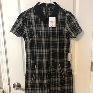 Forever 21 Contrast Collar Plaid Dress